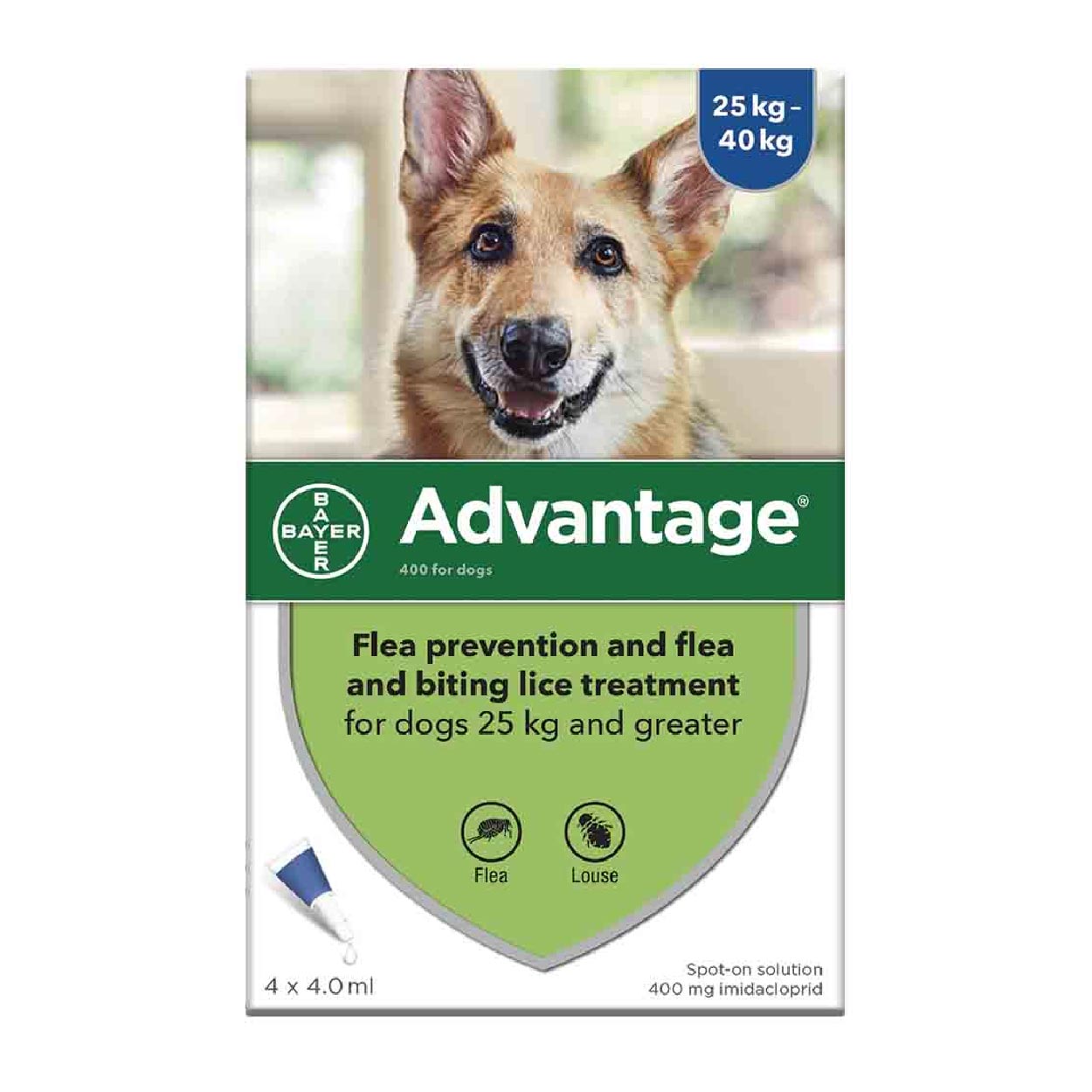 Advantage Spot-On Flea 400 Flea Treatment For Large Dogs